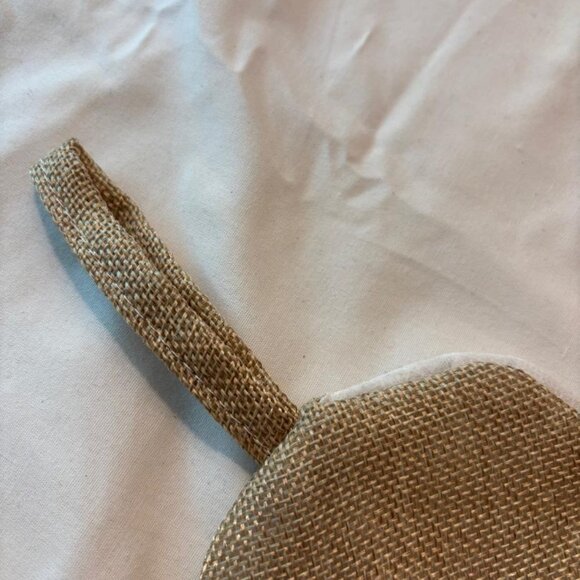 Burlap Christmas Dog Bone Shaped  Lined  Hanging Loop  16.5 inches long  NEW - Picture 4 of 4